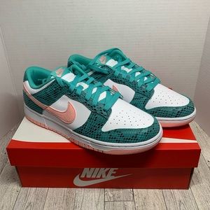 Nike Dunk Low Teal Snakeskin